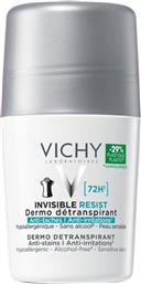 72H INVISIBLE RESIST ANTI-STAINS & ANTI-IRRITATIONS DETRANSPIRANT ROLL-ON ΑΠΟΣΜΗΤΙΚΟ ΓΙΑ ΑΝΔΡΕΣ & ΓΥΝΑΙΚΕΣ ΚΑΤΑ ΤΩΝ ΣΗΜΑΔΙΩΝ 50ML VICHY