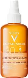 CAPITAL SOLEIL SOLAR PROTECTIVE WATER SPF30, ΑΝΤΗΛΙΑΚΟ ΝΕΡΟ ΥΨΗΛΗΣ ΠΡΟΣΤΑΣΙΑΣ ΑΠΟ ΤΟΝ ΗΛΙΟ ΜΕ ΒΗΤΑ ΚΑΡΟΤΙΝΗ ΓΙΑ ΛΑΜΠΕΡΟ ΜΑΥΡΙΣΜΑ 200ML VICHY από το PHARM24