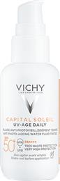 CAPITAL SOLEIL TINTED UV-AGE DAILY SPF50+, ΑΝΤΗΛΙΑΚΟ ΜΕ ΧΡΩΜΑ ΠΟΛΥ ΥΨΗΛΗΣ ΠΡΟΣΤΑΣΙΑΣ ΚΑΤΑ ΤΗΣ ΦΩΤΟΓΗΡΑΝΣΗΣ 40ML VICHY