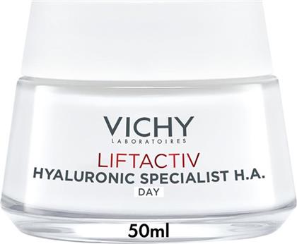 LIFTACTIV HYALURONIC SPECIALIST H.A, NORMAL TO COMBINATION SKIN DAY CREAM ΑΝΤΙΡΥΤΙΔΙΚΗ ΚΡΕΜΑ ΠΡΟΣΩΠΟΥ ΗΜΕΡΑΣ ΜΕ ΥΑΛΟΥΡΟΝΙΚΟ ΟΞΥ ΓΙΑ ΔΡΑΣΗ ΚΑΤΑ ΤΩΝ ΠΡΩΤΩΝ ΣΗΜΑΔΙΩΝ ΓΗΡΑΝΣΗΣ ΓΙΑ ΚΑΝΟΝΙΚΕΣ ΕΩΣ ΜΕΙΚΤΕΣ ΕΠΙΔΕΡΜΙΔΕΣ 50ML VICHY