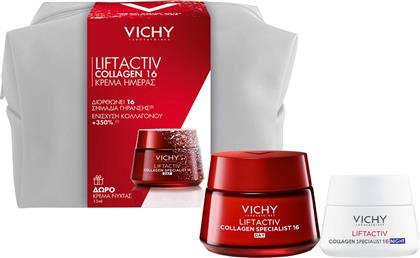 PROMO LIFTACTIV COLLAGEN SPECIALIST 16 DAY CREAM 50ML & ΔΩΡΟ NIGHT CREAM 15ML & ΔΩΡΟ ΝΕΣΕΣΕΡ 1 ΤΕΜΑΧΙΟ VICHY