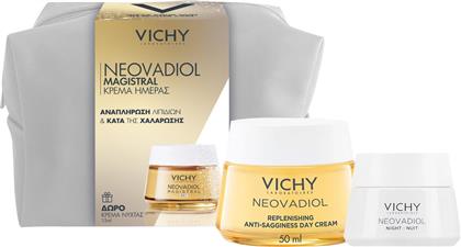 PROMO NEOVADIOL MAGISTRAL POST MENOPAUSE REPLENISHING FIRMING ANTI-SAGGINESS DAY CREAM 50ML & ΔΩΡΟ NIGHT CREAM 15ML & ΔΩΡΟ ΝΕΣΕΣΕΡ 1 ΤΕΜΑΧΙΟ VICHY