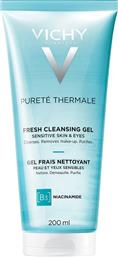 PURETE THERMALE FRESH CLEANSING GEL ΚΑΘΑΡΙΣΜΟΥ & ΝΤΕΜΑΚΙΓΙΑΖ ΠΡΟΣΩΠΟΥ - ΜΑΤΙΩΝ, ΚΑΤΑΛΛΗΛΟ ΓΙΑ ΕΥΑΙΣΘΗΤΕΣ ΕΠΙΔΕΡΜΙΔΕΣ 200ML VICHY