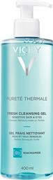 PURETE THERMALE FRESH CLEANSING GEL ΚΑΘΑΡΙΣΜΟΥ & ΝΤΕΜΑΚΙΓΙΑΖ ΠΡΟΣΩΠΟΥ - ΜΑΤΙΩΝ, ΚΑΤΑΛΛΗΛΟ ΓΙΑ ΕΥΑΙΣΘΗΤΕΣ ΕΠΙΔΕΡΜΙΔΕΣ 400ML VICHY