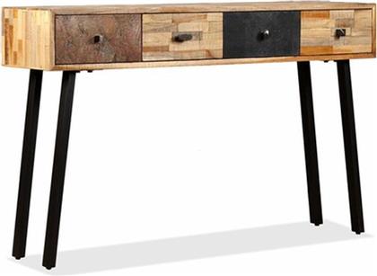 ΚΟΝΣΟΛΑ ΑΠΟ ΜΑΣΙΦ ΑΝΑΚΥΚΛΩΜΕΝΟ ΞΥΛΟ TEAK 120X30X76 CM - ΚΑΦΕ VIDAXL