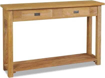 ΚΟΝΣΟΛΑ ΑΠΟ ΜΑΣΙΦ ΞΥΛΟ TEAK 120X30X80 CM - ΚΑΦΕ VIDAXL