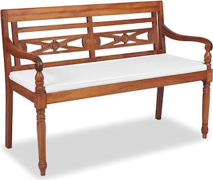 ΠΑΓΚΑΚΙ BATAVIA ΑΠΟ ΞΥΛΟ TEAK ΜΕ ΜΑΞΙΛΑΡΙΑ 120X51.5X84CM - ΚΑΦΕ VIDAXL