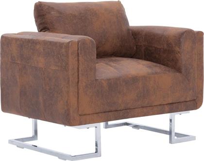 ΠΟΛΥΘΡΟΝΑ CUBE ΑΠΟ ΣΥΝΘΕΤΙΚΟ ΚΑΣΤΟΡΙ - ΚΑΦΕ VIDAXL