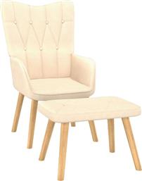 ΠΟΛΥΘΡΟΝΑ RELAX ΑΠΟ ΥΦΑΣΜΑ ΜΕ ΣΚΑΜΠΟ - ΚΡΕΜ VIDAXL