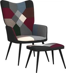 ΠΟΛΥΘΡΟΝΑ RELAX ΣΧΕΔΙΟ PATCHWORK ΑΠΟ ΥΦΑΣΜΑ ΜΕ ΣΚΑΜΠΟ VIDAXL