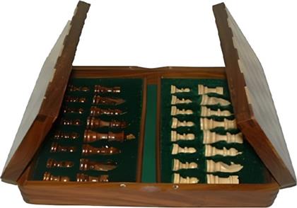 MAGNETIC FOLDING 255MM LACQER FINISH CHESS SET ΕΠΙΤΡΑΠΕΖΙΟ (VIJAYA ENTERPRISES)