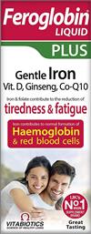 FEROGLOBIN LIQUID PLUS GENTLE IRON, VIT D, GINSENG, COQ10 ΣΥΜΠΛΗΡΩΜΑ ΔΙΑΤΡΟΦΗΣ ΣΙΔΗΡΟΥ ΣΕ ΥΓΡΗ ΜΟΡΦΗ ΚΑΤΑ ΤΗΣ ΚΟΠΩΣΗΣ ΜΕ ΓΕΥΣΗ ΜΕΛΙ & ΠΟΡΤΟΚΑΛΙ 200ML VITABIOTICS από το PHARM24