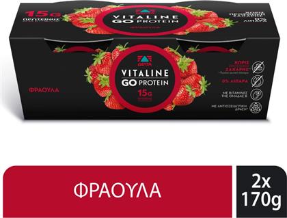 ΕΠΙΔΟΡΠΙΟ ΓΙΑΟΥΡΤΙΟΥ GO PROTEIN ΦΡΑΟΥΛΑ 2X170G ΔΕΛΤΑ VITALINE