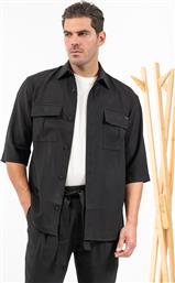 ΑΝΔΡΙΚΟ ΠΟΥΚΑΜΙΣΟ OVERSHIRT 300-24-AVIANO BLACK ΜΑΥΡΟ VITTORIO