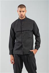 ΑΝΔΡΙΚΟ ΠΟΥΚΑΜΙΣΟ OVERSHIRT 300-2425-PANTOVA BLACK ΜΑΥΡΟ VITTORIO