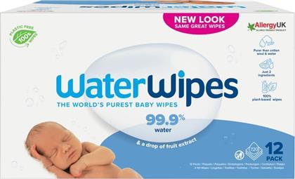 BABY WIPES 0M+ ΑΟΣΜΑ ΜΩΡΟΜΑΝΤΗΛΑ ΚΑΘΑΡΙΣΜΟΥ ΜΕ 99.9% ΝΕΡΟ & 0.01% ΕΚΧΥΛΙΣΜΑ ΑΠΟ ΣΠΟΡΟΥΣ ΓΡΚΕΙΠΦΡΟΥΤ 720 ΤΕΜΑΧΙΑ WATERWIPES