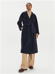 ΜΑΛΛΙΝΟ ΠΑΛΤΟ TEMPERA 2425016102 ΣΚΟΥΡΟ ΜΠΛΕ REGULAR FIT WEEKEND MAX MARA από το MODIVO