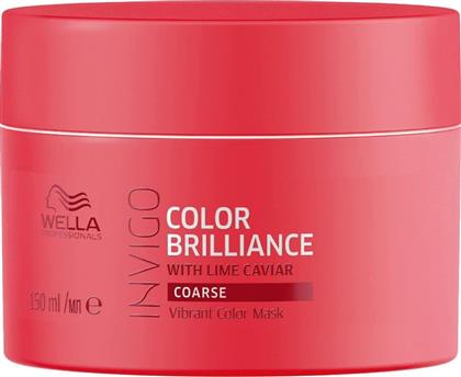 PROFESSIONALS INVIGO COLOR BRILLIANCE LIME CAVIAR COARSE HAIR MASK ΜΑΣΚΑ ΓΙΑ ΒΕΛΤΙΩΣΗ ΤΗΣ ΖΩΝΤΑΝΙΑΣ ΤΟΥ ΧΡΩΜΑΤΟΣ ΣΕ ΒΑΜΜΕΝΑ ΔΥΣΚΟΛΑ - ΣΚΛΗΡΑ ΜΑΛΛΙΑ 150ML WELLA