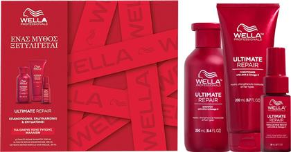 PROFESSIONALS PROMO ULTIMATE REPAIR SHAMPOO 250ML & CONDITIONER 200ML & MIRACLE HAIR RESCUE 30ML WELLA