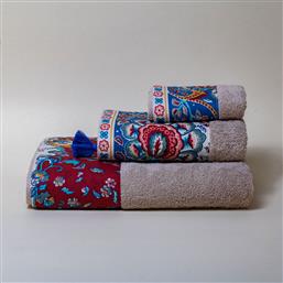 ΠΕΤΣΕΤΑ ΧΕΡΙΩΝ (30X50) KARPATHOS BEIGE 600GSM WHITE FABRIC