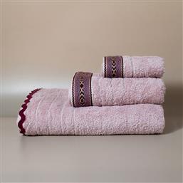 ΠΕΤΣΕΤΑ ΠΡΟΣΩΠΟΥ (50X100) LIMA PINK 600GSM WHITE FABRIC