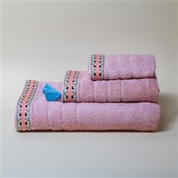 ΠΕΤΣΕΤΑ ΣΩΜΑΤΟΣ (80X150) SARIA PINK 600GSM WHITE FABRIC