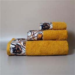 ΠΕΤΣΕΤΕΣ ΜΠΑΝΙΟΥ (ΣΕΤ 3ΤΜΧ) HORSIE YELLOW 600GSM WHITE FABRIC