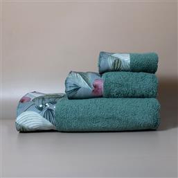 ΠΕΤΣΕΤΕΣ ΜΠΑΝΙΟΥ (ΣΕΤ 3ΤΜΧ) SOMET GREEN 600GSM WHITE FABRIC