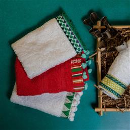 ΠΕΤΣΕΤΕΣ ΔΩΡΟΥ (ΣΕΤ 4ΤΜΧ) GOLD LEAF 600GSM WHITE FABRIC