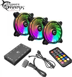 CASE FAN 1262-04-V NEBULA 120MM RGB - 3ΤΜΧ WHITE SHARK