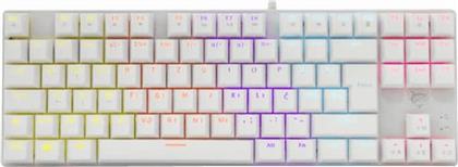 GK-2106 GAMING ΜΗΧΑΝΙΚΟ ΠΛΗΚΤΡΟΛΟΓΙΟ TENKEYLESS RGB (US) WHITE SHARK