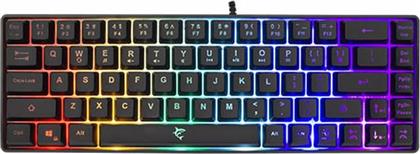 RONIN GAMING ΠΛΗΚΤΡΟΛΟΓΙΟ 60% ΜΕ RGB ΦΩΤΙΣΜΟ ΜΑΥΡΟ (US) WHITE SHARK