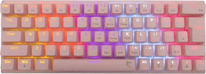 WAKIZASHI GAMING ΜΗΧΑΝΙΚΟ ΕΝΣΥΡΜΑΤΟ ΠΛΗΚΤΡΟΛΟΓΙΟ RGB ΡΟΖ (US) WHITE SHARK