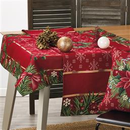 ΧΡΙΣΤΟΥΓΕΝΝΙΑΤΙΚΟ ΤΡΑΠΕΖΟΜΑΝΤΗΛΟ (140X140) XR102 WHITEGG