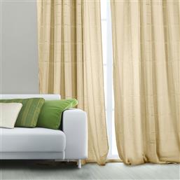 ΚΟΥΡΤΙΝΑ (270X280) ΜΕ ΤΡΟΥΚΣ K0180-5 BEIGE WHITEGG