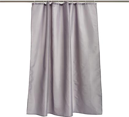 ΚΟΥΡΤΙΝΑ ΜΠΑΝΙΟΥ (180X200) ΜΕ ΚΡΙΚΟΥΣ KM3/6 GREY WHITEGG