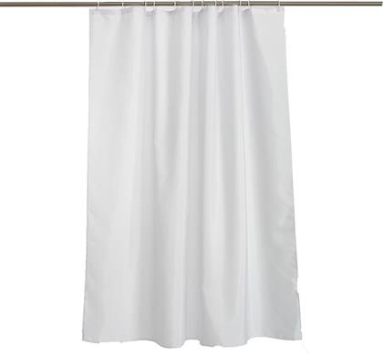 ΚΟΥΡΤΙΝΑ ΜΠΑΝΙΟΥ (180X200) ΜΕ ΚΡΙΚΟΥΣ KM3/8 WHITE WHITEGG