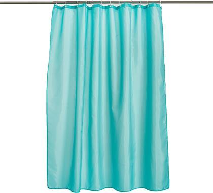 ΚΟΥΡΤΙΝΑ ΜΠΑΝΙΟΥ (180X200) ΜΕ ΚΡΙΚΟΥΣ KM3/9 TURQOISE WHITEGG