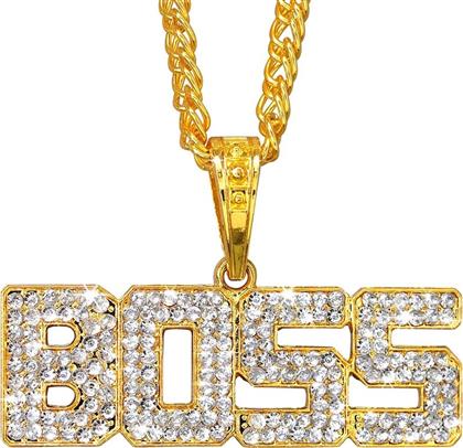 WM ΚΟΛΙΕ BOSS ΧΡΥΣΟ ΜΕ STRASS 65CM (28153) WIDMANN