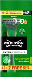 ΞΥΡΑΦΑΚΙΑ EXTRA 3 ESSENTIAL SENSITIVE 4+2 ΤΕΜΑΧΙΑ ΔΩΡΟ WILKINSON