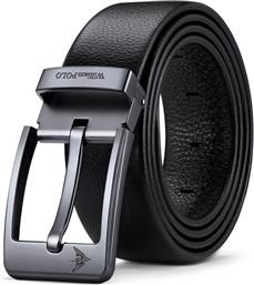 ΑΝΔΡΙΚΗ ΖΩΝΗ ΔΕΡΜΑΤΙΝΗ 20030 BLACK - 1-15CM WILLIAM POLO