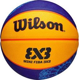 ΜΠΑΛΑ FIBA 3X3 MINI BSKT PARIS 2024 ΜΠΛΕ/ΚΙΤΡΙΝΗ (3) WILSON