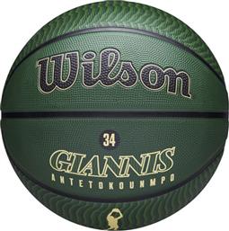 NBA PLAYER ICON - OUTDOOR - SIZE 7 GIANNIS WZ4006201XB7 ΠΡΑΣΙΝΟ WILSON από το ZAKCRET SPORTS