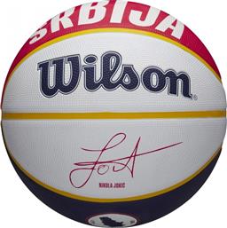 NBA PLAYER LOCAL BSKT SIZE 7 JOKIC WZ4006701XB7 ΛΕΥΚΟ WILSON από το ZAKCRET SPORTS