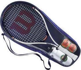 ΡΑΚΕΤΑ ROLAND GARROS ELITE 25 KIT ΛΕΥΚΗ/ΜΠΛΕ WILSON από το PLUS4U