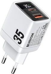 CHARGER GAN 35W PD+QC3.0 WHITE WP-U25 WK