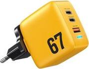 CHARGER GAN 67W PDX2+QC3.0 YELLOW WP-U141 WK