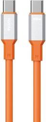 CHARGING CABLE 100W TYPE-C/TYPE-C TINT II ORANGE 1,2M WDC-17 WK