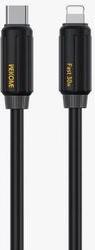 CHARGING CABLE 30W PD TYPE-C/I6 BLACK 1M WDC-29 WK