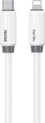 CHARGING CABLE 30W PD TYPE-C/I6 WHITE 1M WDC-29 WK